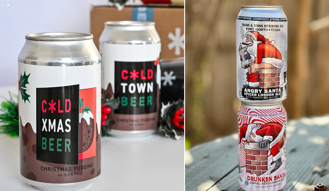 пchristmas alcohol label design