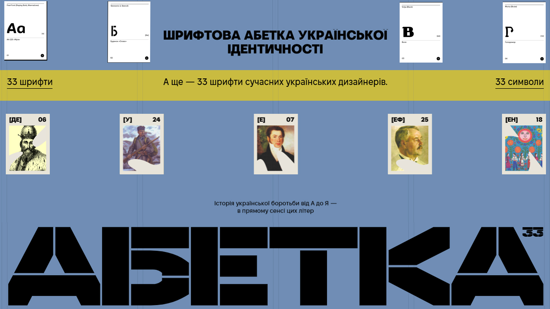 Шрифт Абетка типографіка