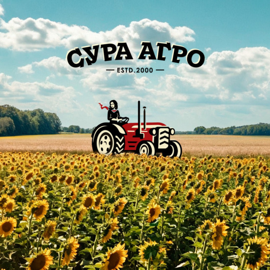 , Логотип та етикетка-книжечка для олії ТМ &laquo;Сура Агро&raquo;